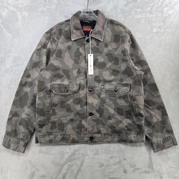 imogene + willie Other - Imogene and Willie Quilt Lined Canvas Chore Coat Mens XL Camo Utility Jacket